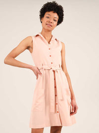 Happy-Go-Lucky Utility Dress, Lyocel, in Pink