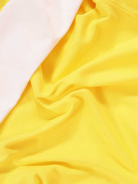 Bougie Crop Turtleneck Top, BCI Cotton, in Yellow & White